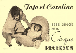 Cirque Circus * JOJO ET CAROLINE Bébésinge Cirque REGERSON * Carte De Visite Ancienne Illustrée - Circus