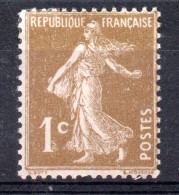 FRANCE / SEMEUSE CAMEE N° 277A - 1c BISTRE-OLIVE NEUF * * - 1906-38 Säerin, Untergrund Glatt