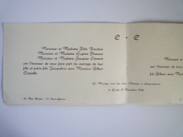 2023 - 721  FAIRE-PART De MARIAGE De Jacqueline CLEMENT Et Gilbert COQUELLE  ( AUBERCHICOURT  1968 )   XXX - Mariage