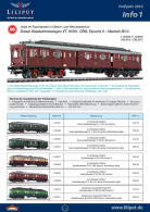 Catalogue LILIPUT 2014 Info 1 Frühjahr HO HOe N + EFE-Modelle 1:76 - Duits