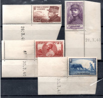 FRANCE /  SERIE N° 454 à 457 -   NEUF AVEC CHARNIERE - Unused Stamps