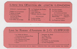 Marque Page Signet Oeuvres De Jack LONDON & De J-O CURWOOD - Marque-Pages