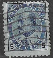 CANADA - 1903- EDOARDO VII - CENT. 5 - USATO (YVERT 80 - MICHEL 79) - Usati