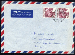 SUISSE Switzerland 1977 Yv 1037c (2x) Sur Lettre - Briefe U. Dokumente