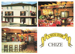 Chizé * Café Restaurant Hôtel L'écu D'or * Cp 3 Vues - Autres & Non Classés