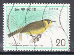 Japan 1975 Single 20y Definitive Stamp Showing Nature Bird From The Set In Fine Used. - Used Stamps