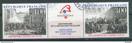 FRANCE / N° T2538A TRYPTIQUE BICENTENAIRE 1989 OBLITERE - Used Stamps