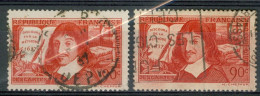 FRANCE / N°341 Et 342 DESCARTES - Used Stamps