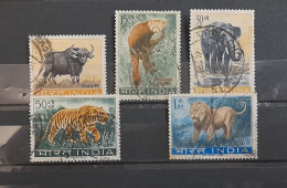 India 1963 ~ Wildlife Preservation - Fauna / Wild Animals Complete Set Of 5 Stamps USED (Cancellation Would Differ) - Used Stamps