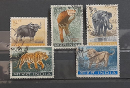 India 1963 ~ Wildlife Preservation - Fauna / Wild Animals Complete Set Of 5 Stamps USED (Cancellation Would Differ) - Oblitérés