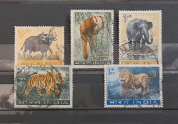 India 1963 ~ Wildlife Preservation - Fauna / Wild Animals Complete Set Of 5 Stamps USED (Cancellation Would Differ) - Gebruikt