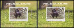 Poland 2023 / Birds Of Polish Parks - Starling, Spike Bird, Nature, Animal / 2 Blocks / Official Reprint MNH** - Proofs & Reprints