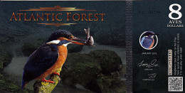 Atlantic Forest 8 Aves Dollars UNC Janvier 2015 - Fiktive & Specimen