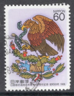 Japan 1988 Single 60y Definitive Stamp Showing Joint Issue Mexico Birds From The Set In Fine Used. - Used Stamps