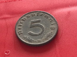 Münze Münzen Umlaufmünze Deutschland Deutsches Reich 5 Pfennig 1944 Münzzeichen E - 5 Reichspfennig