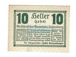 *notgeld   Austria Lohnsburg 10 Heller    561/1b  Cat Val 5,00 Euro - Autriche