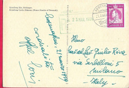 DANMARK - ANNULLO DC "KOBENHAVN*21.3.59*/ LUFTHAVN" SU CARTOLINA ILLUSTRATA - Cartas & Documentos