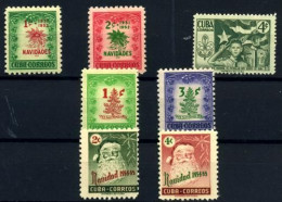 Cuba Nº 352A/B, 381/82, 416/18. Año 1951/54 - Unused Stamps