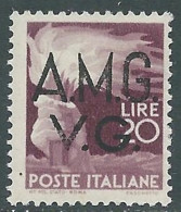 1945-47 TRIESTE AMG VG DEMOCRATICA 20 LIRE MNH ** - RC23 - Nuevos