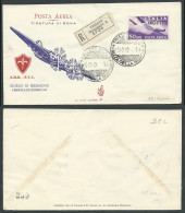 1949 TRIESTE A FDC VENETIA 40 POSTA AEREA 50 LIRE NO TIMBRO DI ARRIVO - BF - Marcophilie