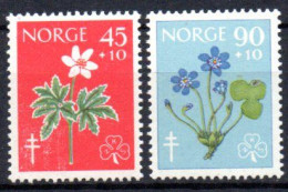 Norvége: Yvert N° 396/397**; MNH; Fleurs; Anémone - Nuovi