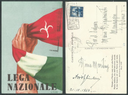 1950 TRIESTE A CARTOLINA POSTALE LEGA NAZIONALE - BF - Marcofilie