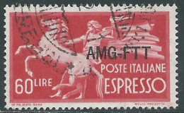 1950 TRIESTE A ESPRESSO USATO 60 LIRE - RC24-4 - Express Mail