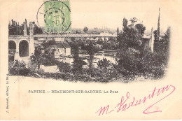FRANCE - 72 - BEAUMONT SUR SARTHE - Le Pont - Edit J Bouveret - Carte Postale Ancienne - Beaumont Sur Sarthe
