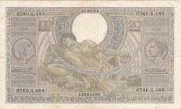 CRBX174 BILLETE BELGICA 100 FRANCOS 1934 MBC - Altri & Non Classificati