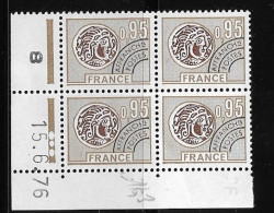 FRANCE 1976 PREOBLITERE   N° 143** 15.6.76  COIN DATE GOMME D'ORIGINE SANS CHARNIÈRE  NEUF TTB - Precancels