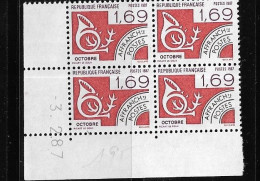 FRANCE 1987 PREOBLITERE   N° 195**  3.2.87  COIN DATE GOMME D'ORIGINE SANS CHARNIÈRE  NEUF TTB      2 SCANS - Precancels