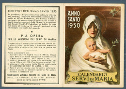 °°° Calendario - Anno Santo 1950 °°° - Petit Format : 1941-60