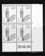 FRANCE 1993 PREOBLITERE   N° 228** 25.06.93  COIN DATE GOMME D'ORIGINE SANS CHARNIÈRE  NEUF TTB      2 SCANS - Precancels