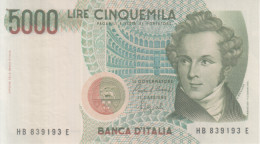 BANCONOTA L.5.000 VINCENZO BELLINI - FDS - - 5000 Lire