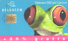 Belgium:Used Phonecard, Belgacom, 200 BEF, Frog, 2003 - Met Chip