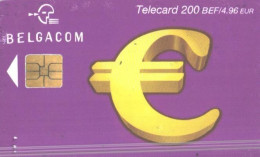 Belgium:Used Phonecard, Belgacom, 200 BEF, EURo, 2004 - Con Chip