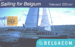 Belgium:Used Phonecard, Belgacom, 200 BEF, Sailing For Belgium, Yacht, 2003 - Met Chip