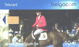 Belgium:Used Phonecard, Belgacom, 10 €, Riding Man, Sport, Horse, 2006 - Con Chip