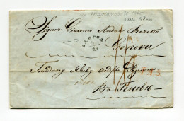 !!! LETTRE DE MARIANOPOLI POUR GENES DE 1845, AVEC MARQUE DE TRANSIT ODESSA - ...-1857 Préphilatélie