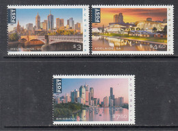 2018 Australia Cities Adelaide Melbourne Brisbane Bridges Definitives Complete Set Of 3 MNH @ Below Face Value - Mint Stamps