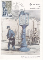 Carte Postale Maximum ?) Souvenir Journée Du Timbrde 1978 Relevage Du Courrier - Sonstige & Ohne Zuordnung