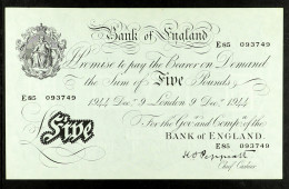 BANKNOTES Great Britain 1944 Â£5 Peppiatt 'E85 093749', Very Fine. - Other & Unclassified