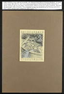 FISHING - UNIQUE ORIGINAL STAMP ARTWORK Circa 1950. Yugoslavia Pencil Drawing On Card (size 65x85mm) By The Artist And S - Unclassified