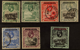 1922 Overprinted Set To 8d And 1s, SG 1/6 And 9, Cds Used. Cat. Â£255. (7 Stamps) - Ascension