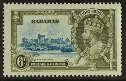 1935 6d Light-blue & Olive-green Jubilee With DOT TO LEFT OF CHAPEL, SG 143g, Fine Mint. Cat. Â£250. - Other & Unclassified