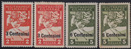 Espressi Serie Completa Sass 3 MLH* + 4 MNH** CV 400 - Austrian Occupation