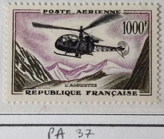 TIMBRE France POSTE Aérienne N° 37 Neuf - 1957-59 - Yvert & Tellier 2003 Coté Minimum 77 € - 1927-1959 Neufs