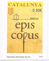 Sello Viñeta 0,50 Euro CATALUNYA 2016, Episcopus Del Obisopado De VIC ** - Varietà E Curiosità