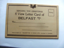 Northern Ireland Belfast 6 View Letter Card - Belfast