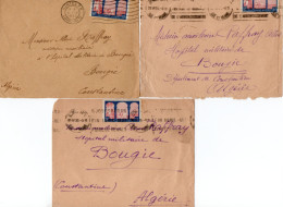 3 DEVANTS DE LETTRES AFFRANCHIES N° 263 -CENTENAIRE DE L'ALGERIE FRANCAISE -ANNEE 1930 - Mechanical Postmarks (Other)